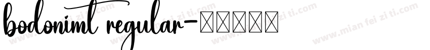 bodonimt regular字体转换